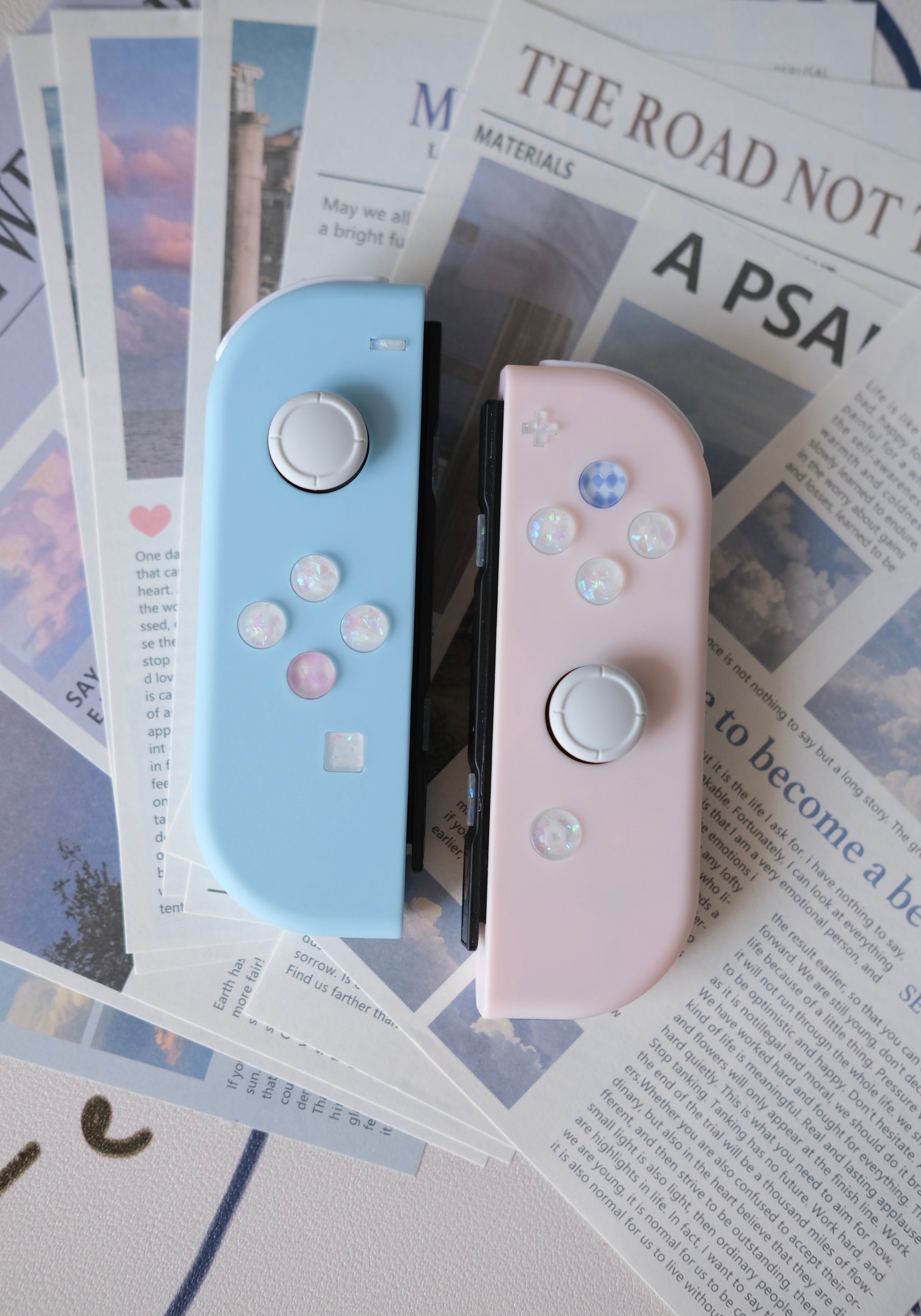 Light Blue & Pink Switch Joycons