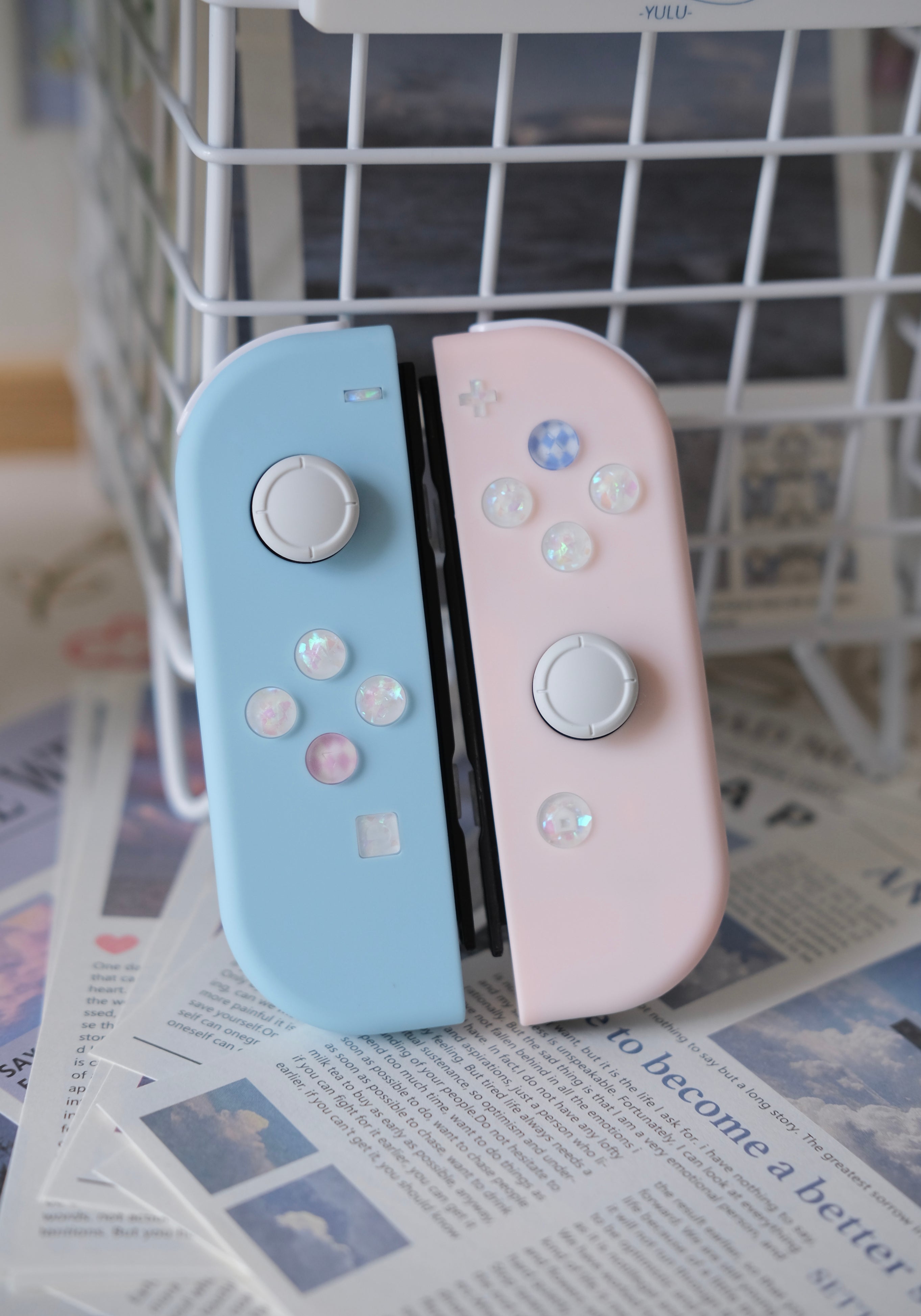 Light Blue & Pink Switch Joycons