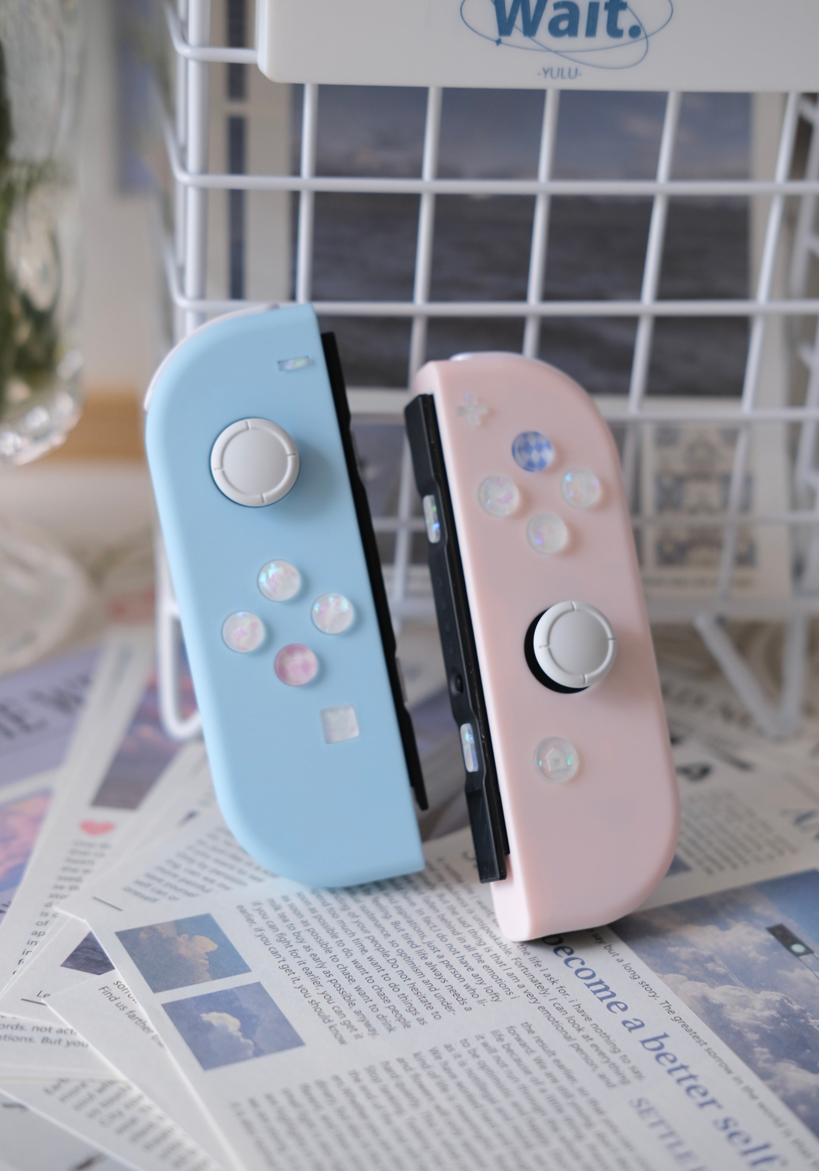 Light Blue & Pink Switch Joycons