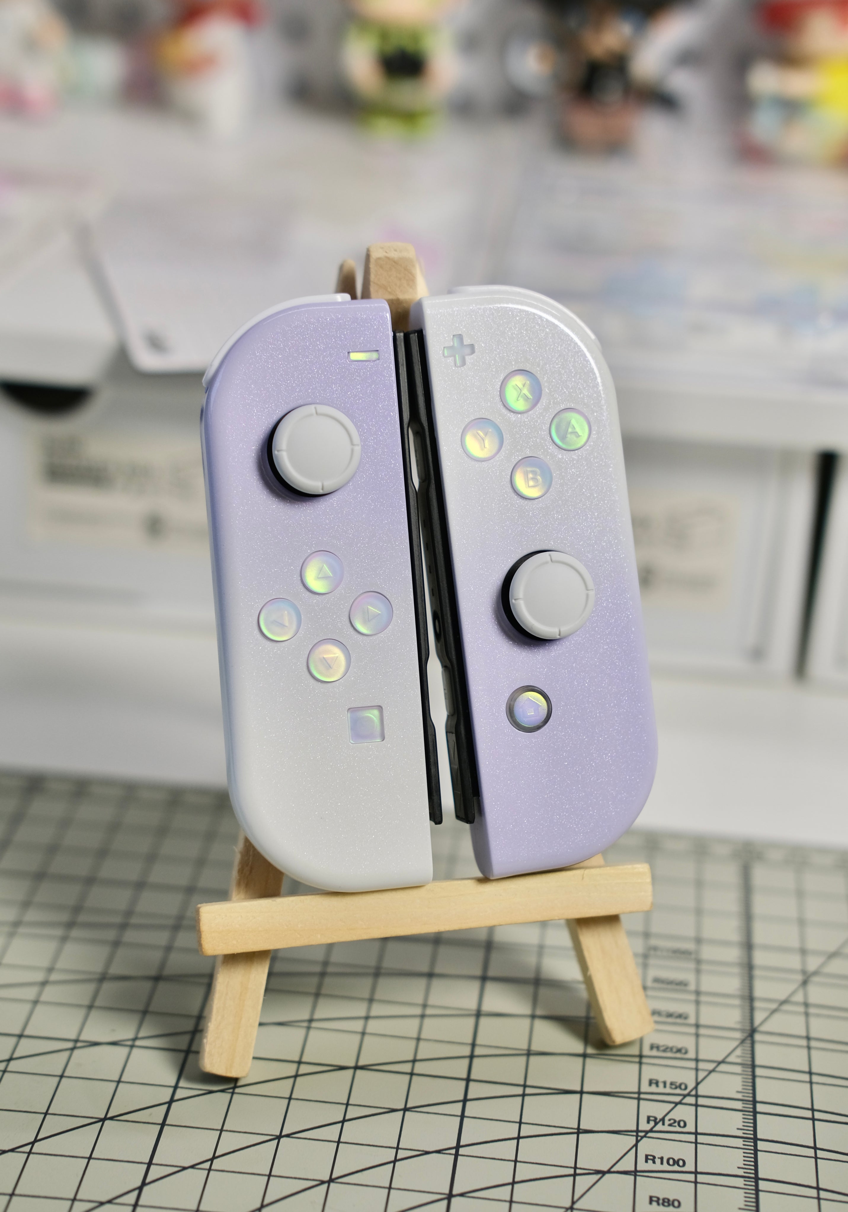 White & Purple Gradient Switch Joycons