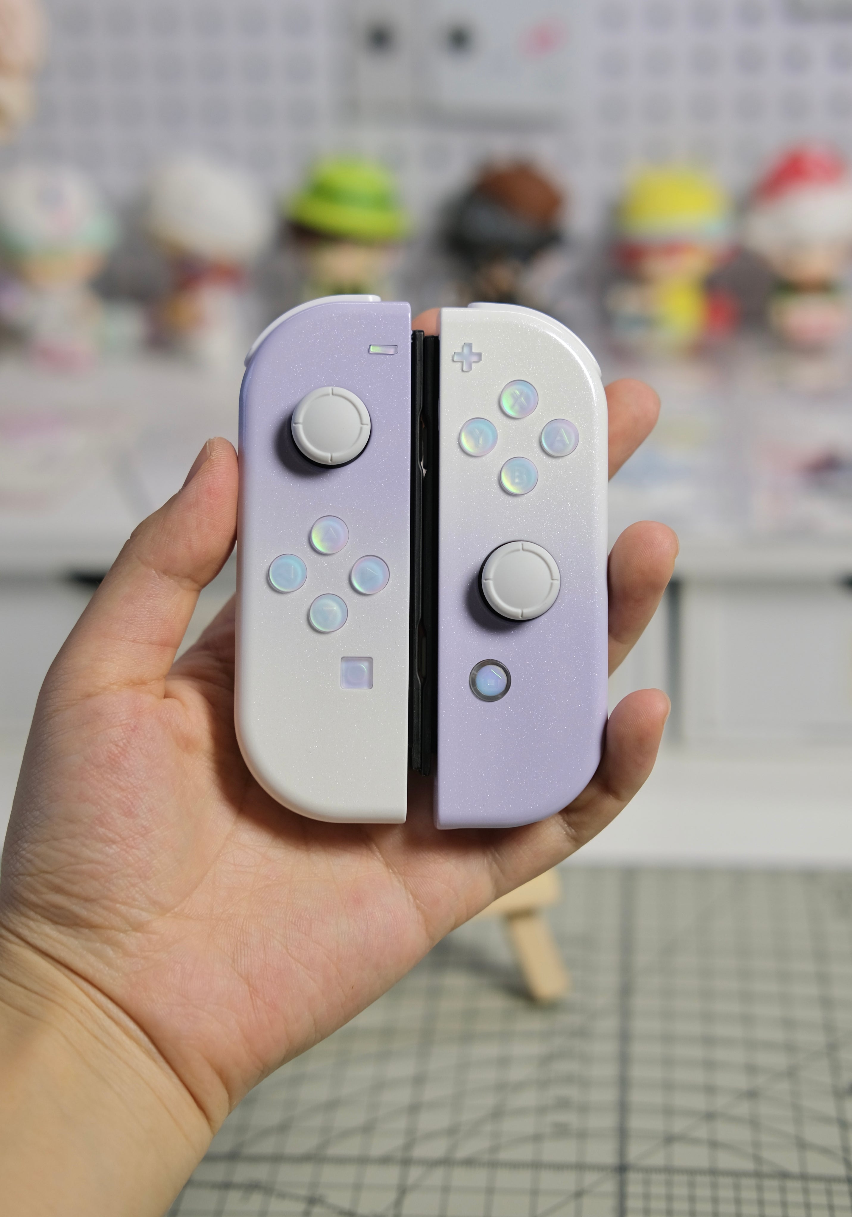 White & Purple Gradient Switch Joycons