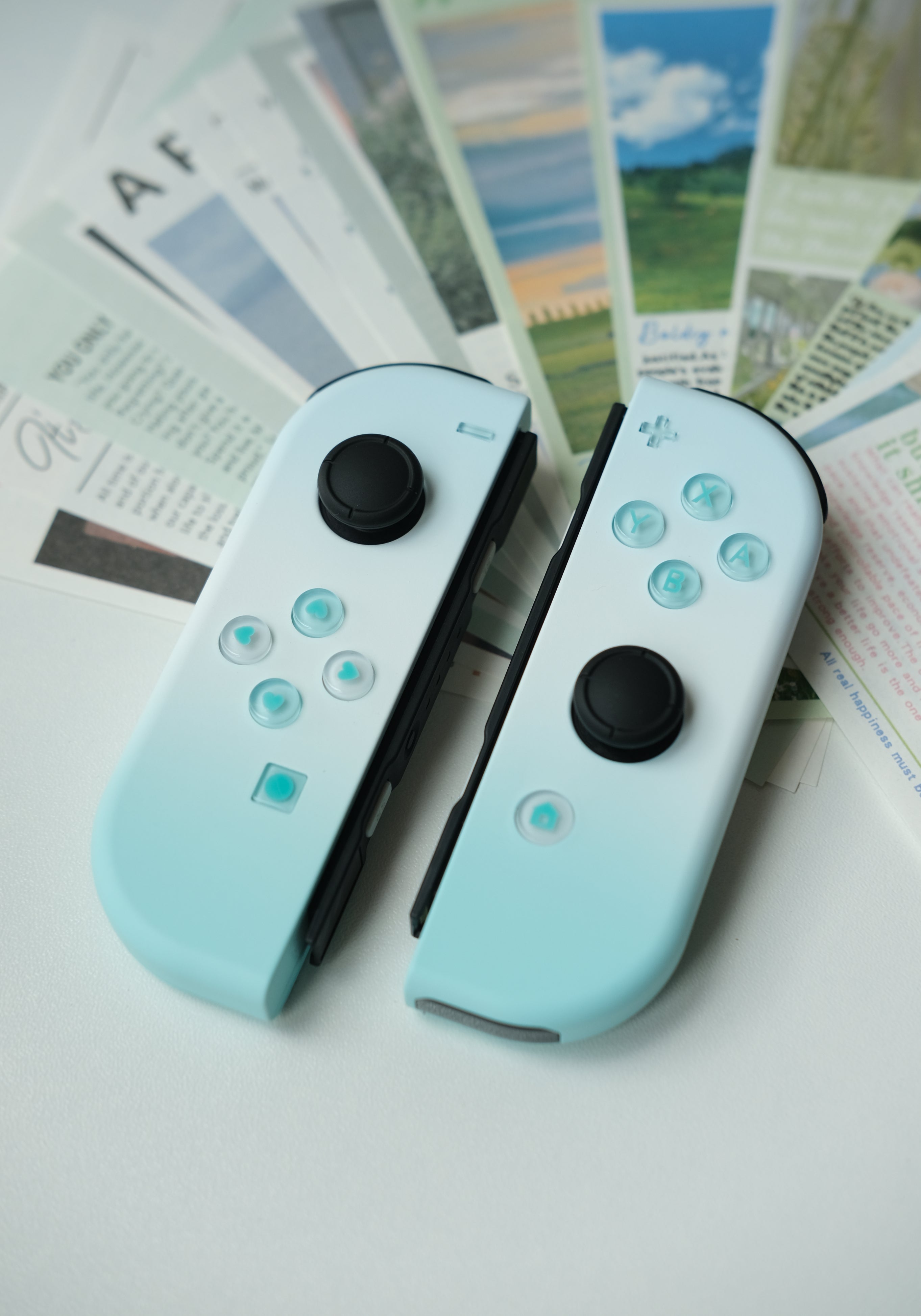 Blue & White Gradient Switch Joycons