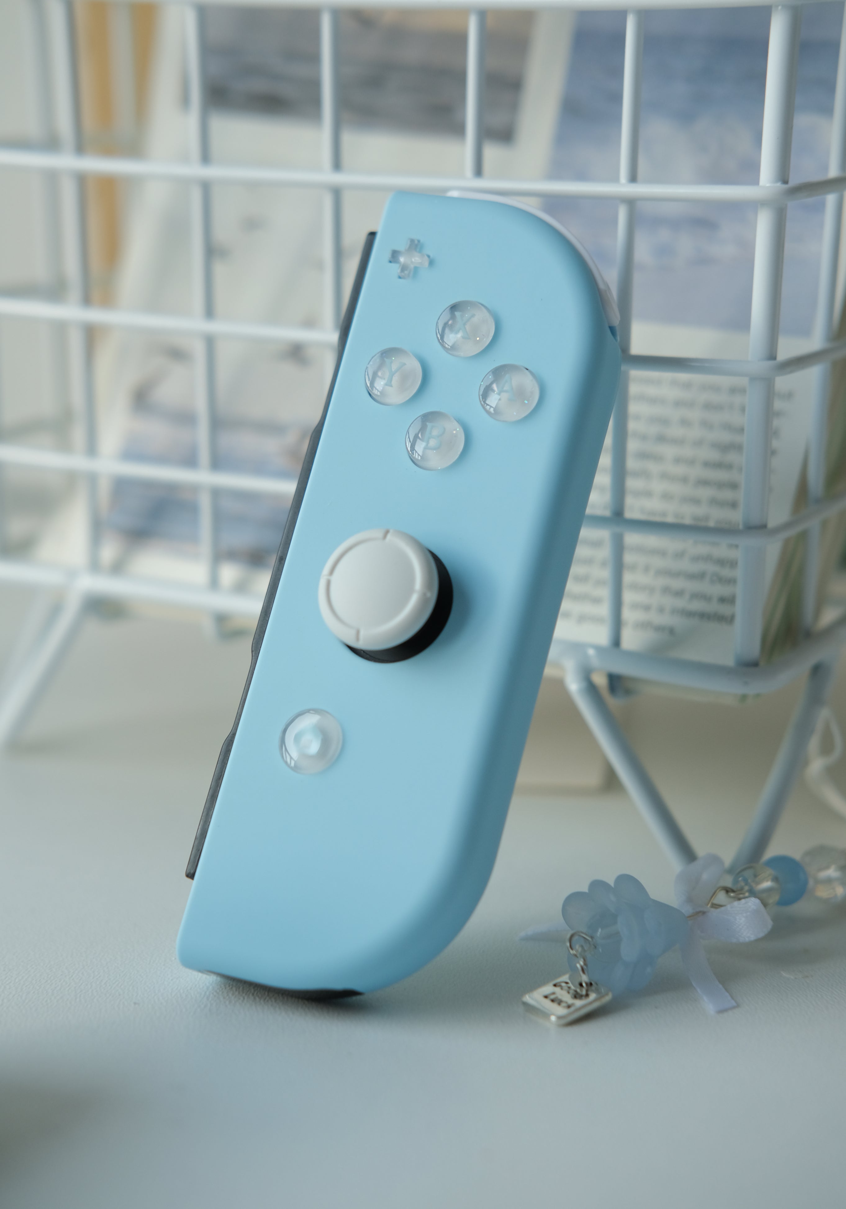 White & Light Blue Switch Joycons