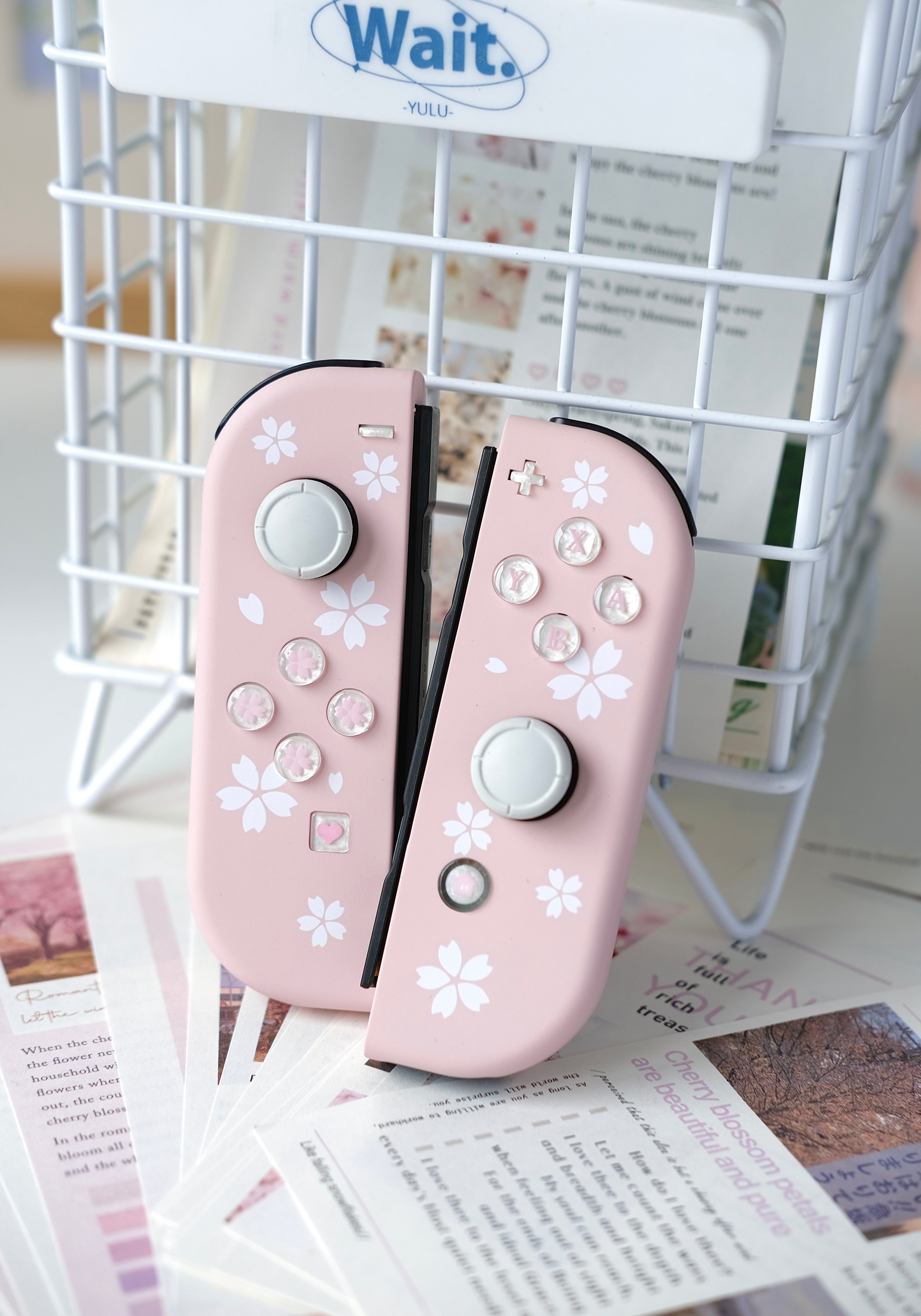 Cherry Blossom Switch Joycons