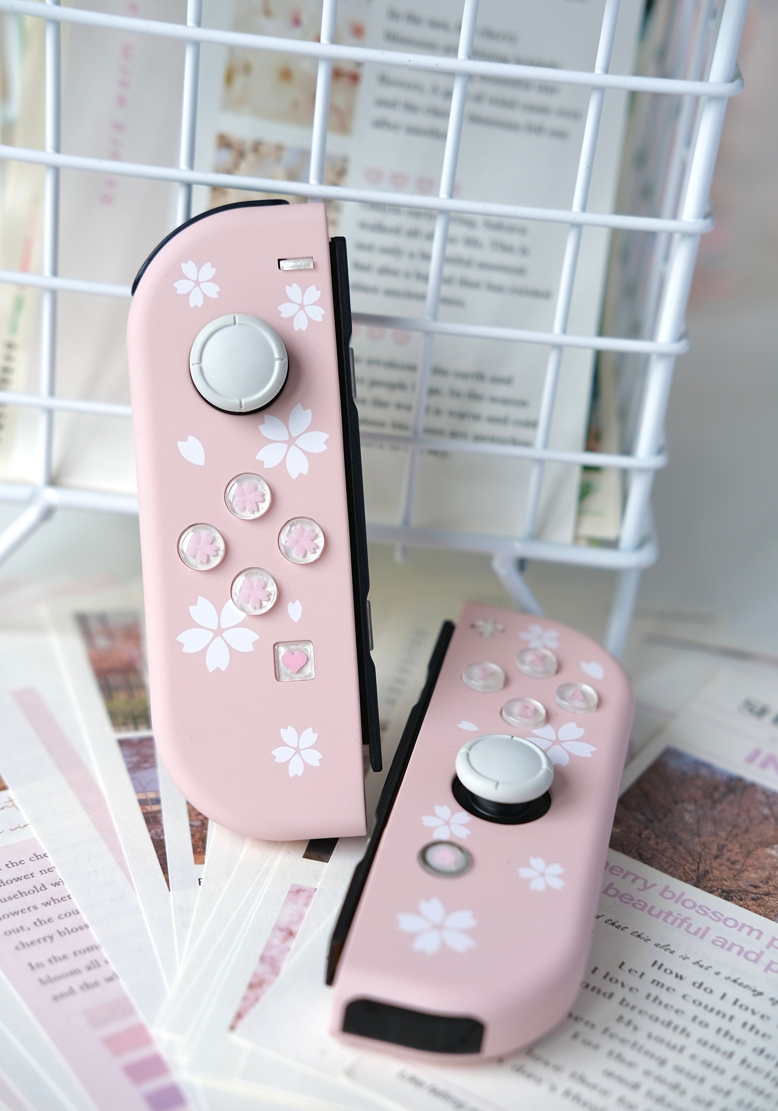 Cherry Blossom Switch Joycons
