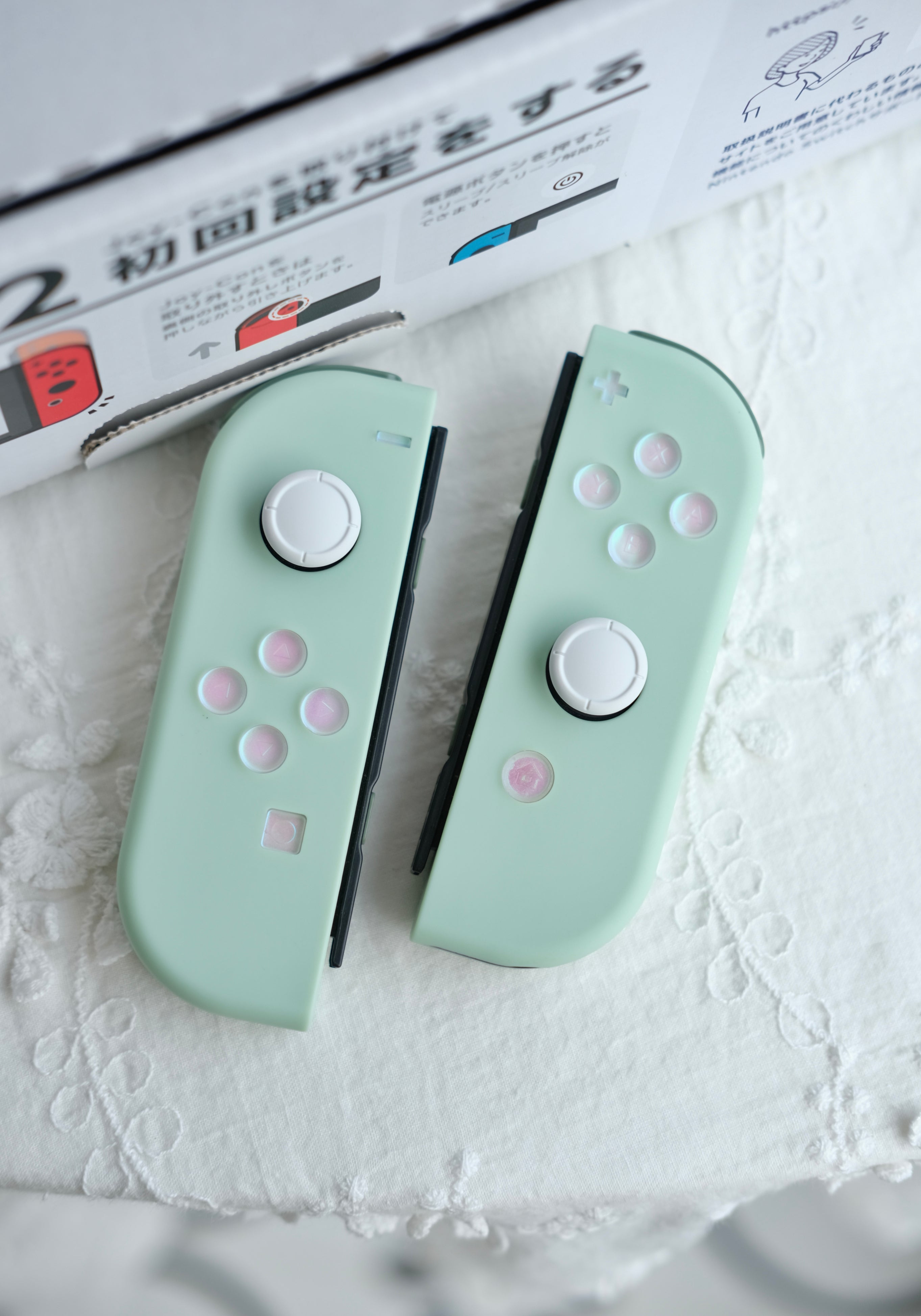 Mint Green Switch Joycons