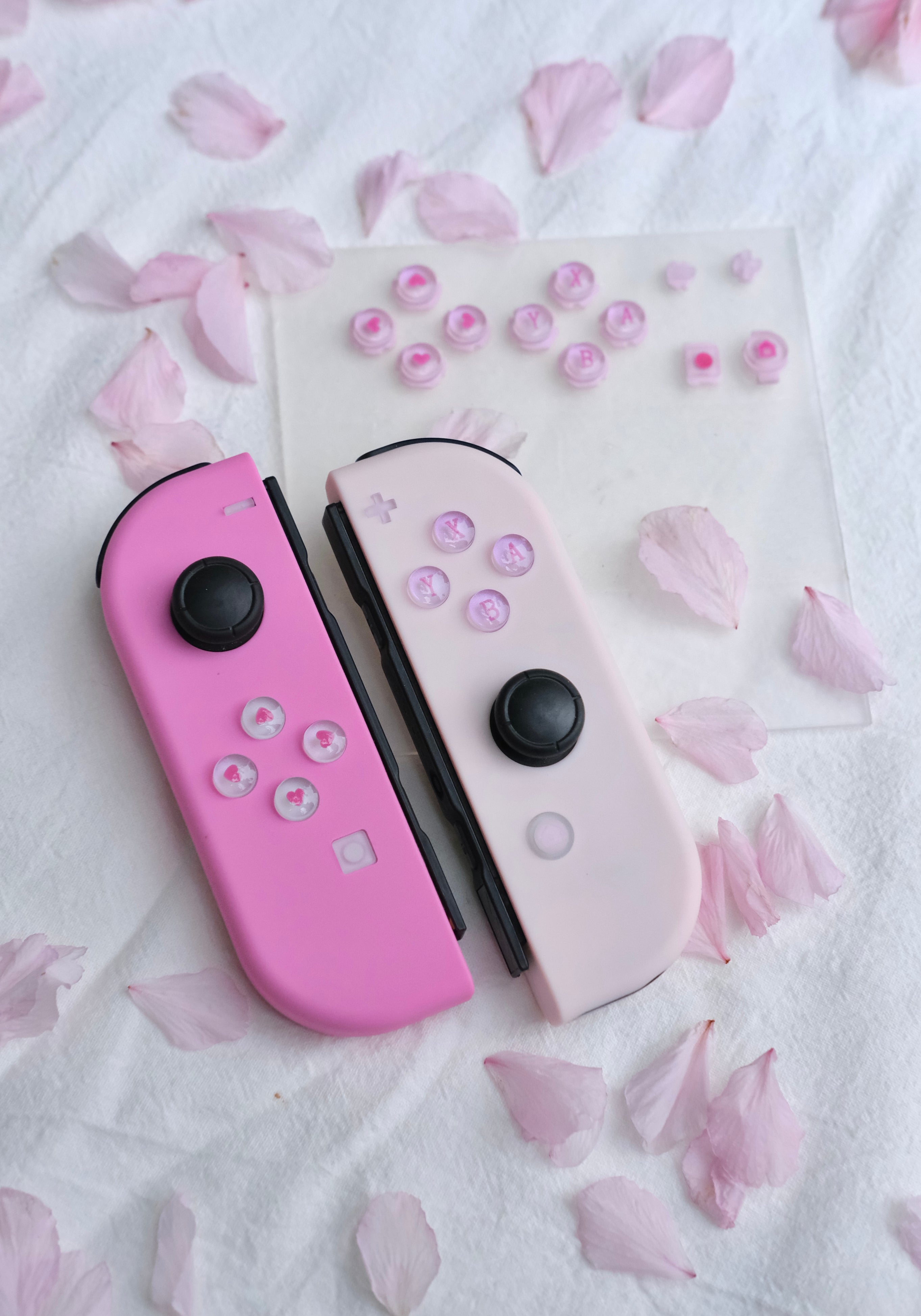 Pink & White Switch Joycons