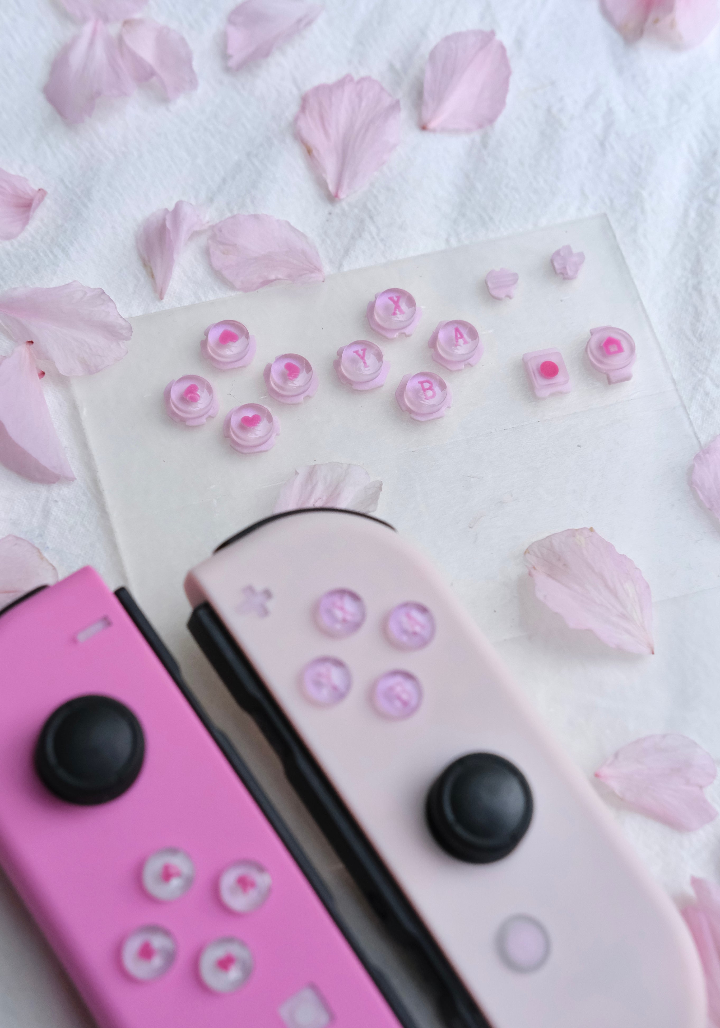 Pink & White Switch Joycons