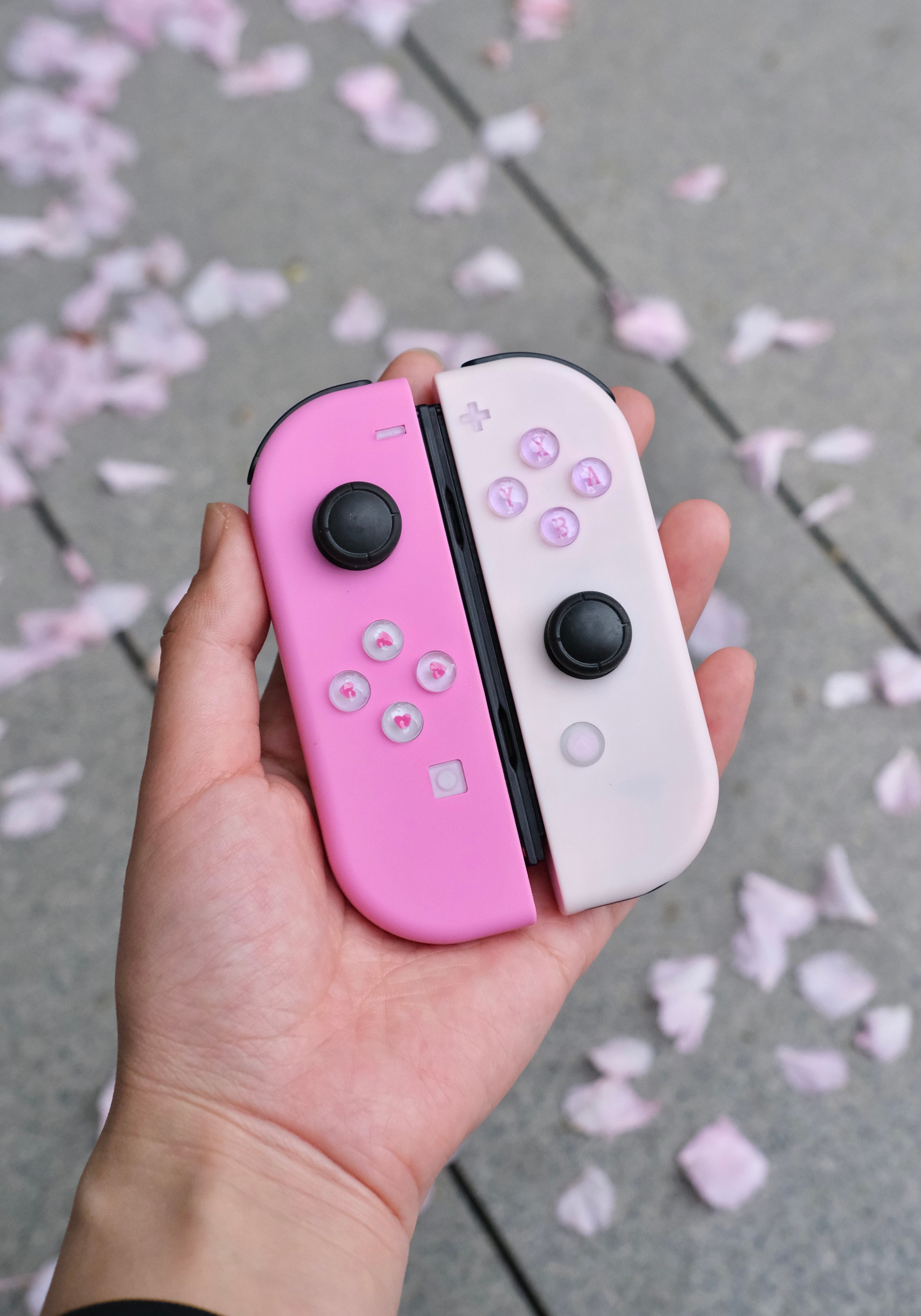 Pink & White Switch Joycons
