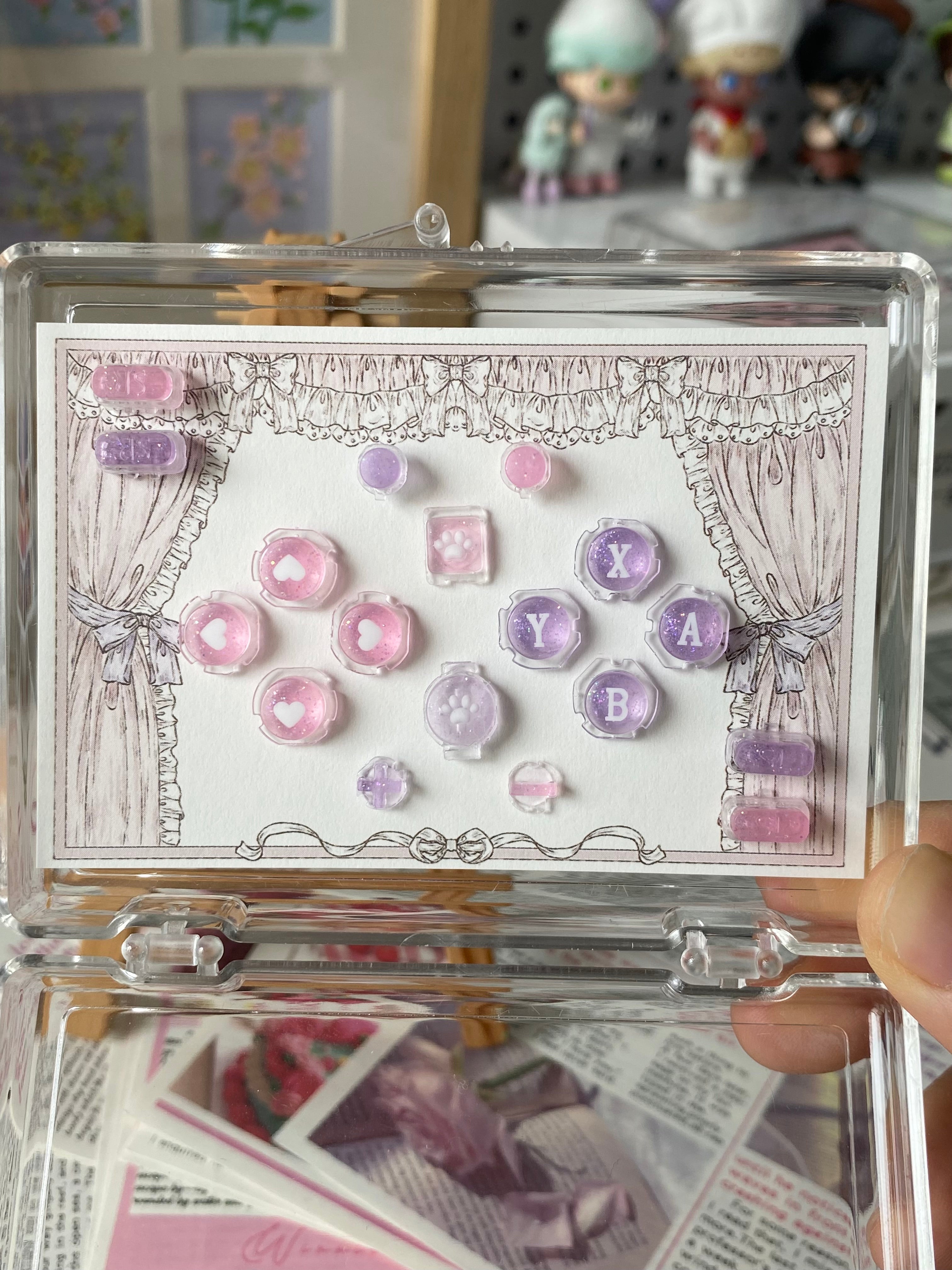 Pink & Purple Jelly Buttons