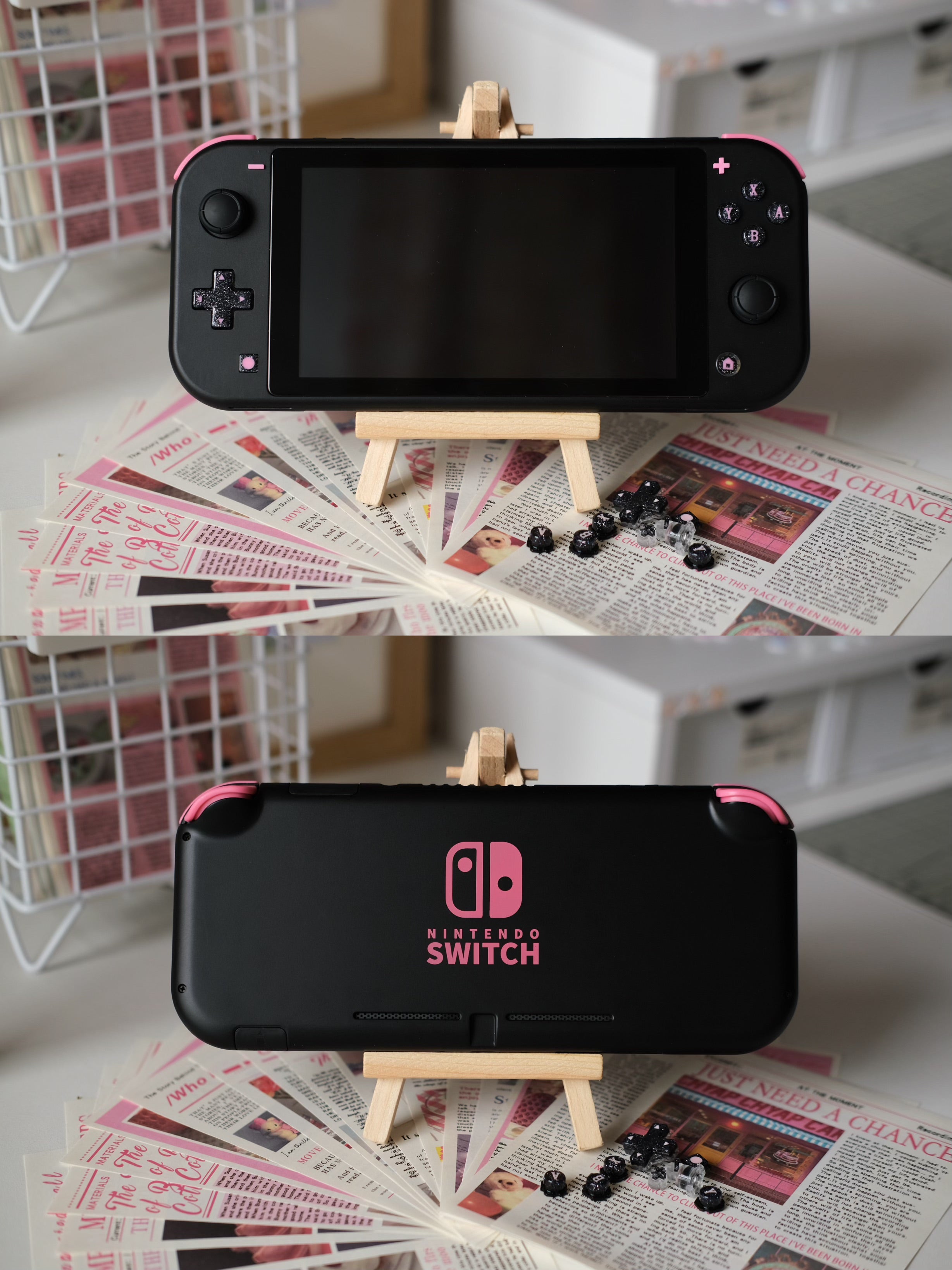 Black & Pink Switch Lite