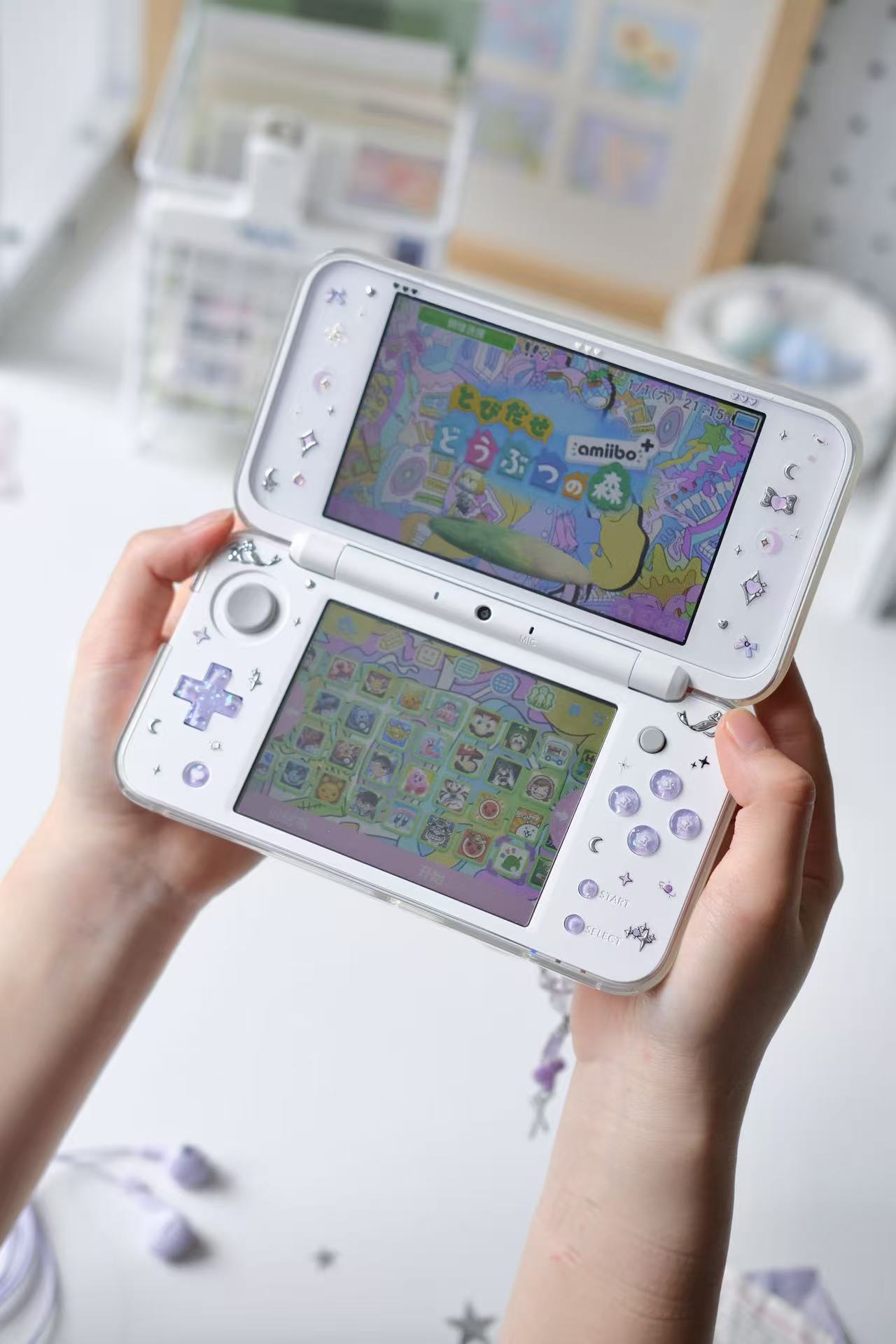 Blue Glittery New 3DS & 2DS XL Buttons