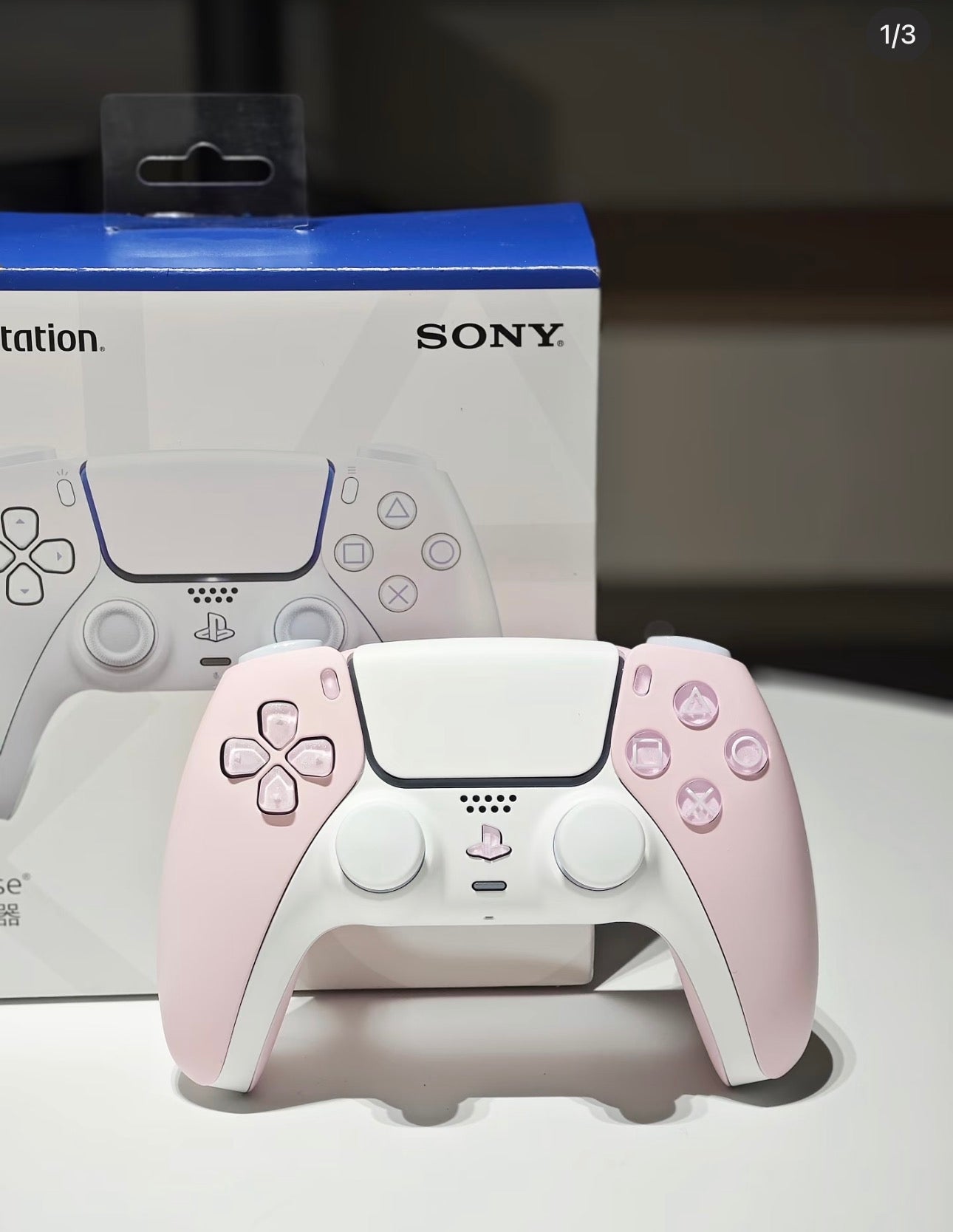 Pink & White PS5 Controller